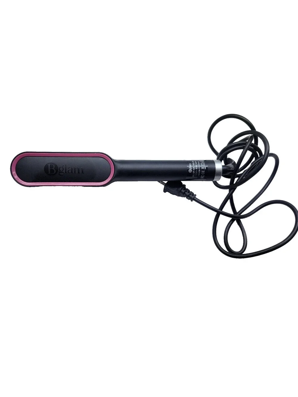Bglam Hair Brush Sraightener anti-scald straightening comb Black/pink